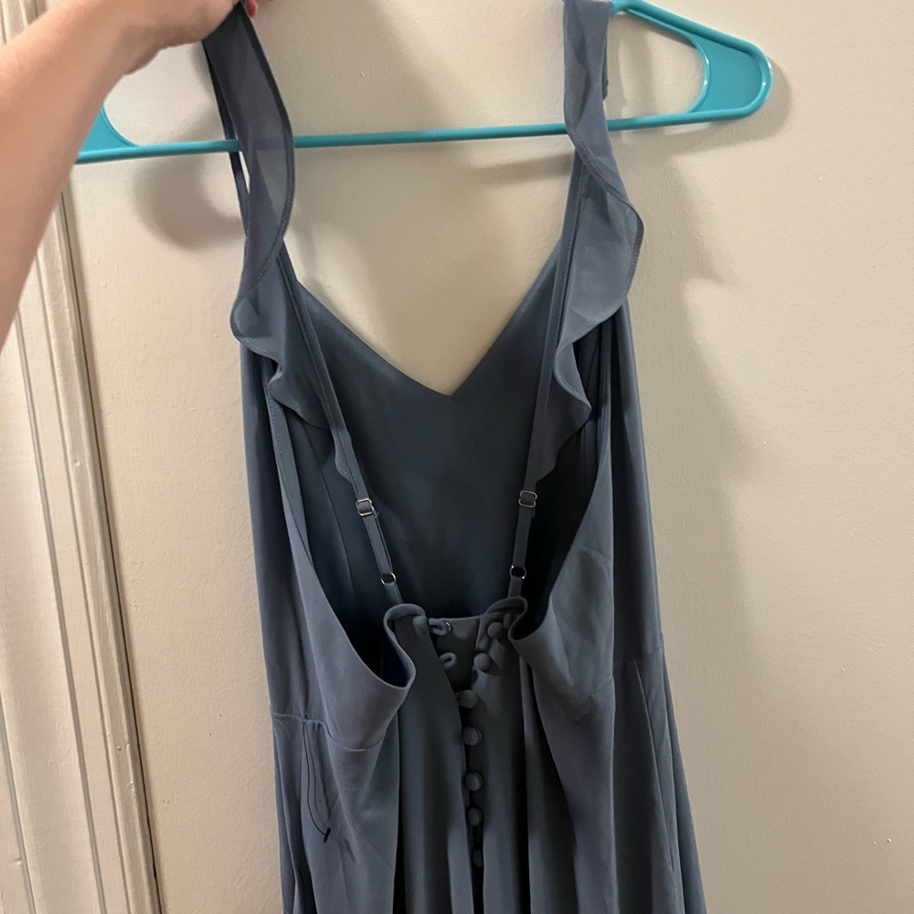 NWT Lulus Dusty Blue Bridesmaids or Fancy Event Maxi Dress